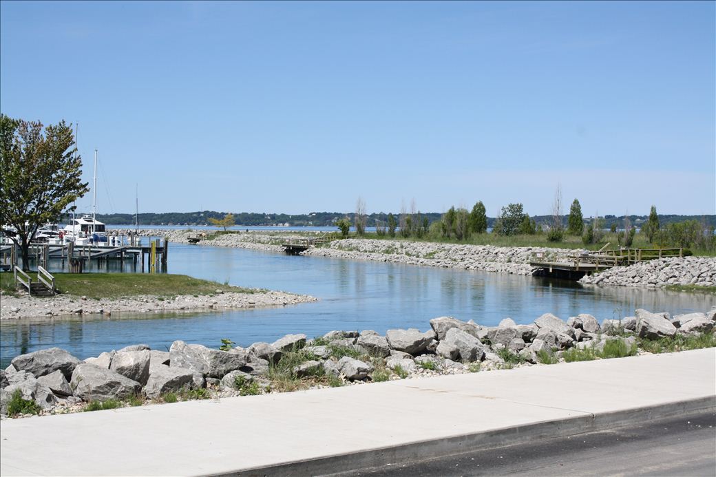 Elk Rapids Dam Beach Water Access Michigan Water Trails