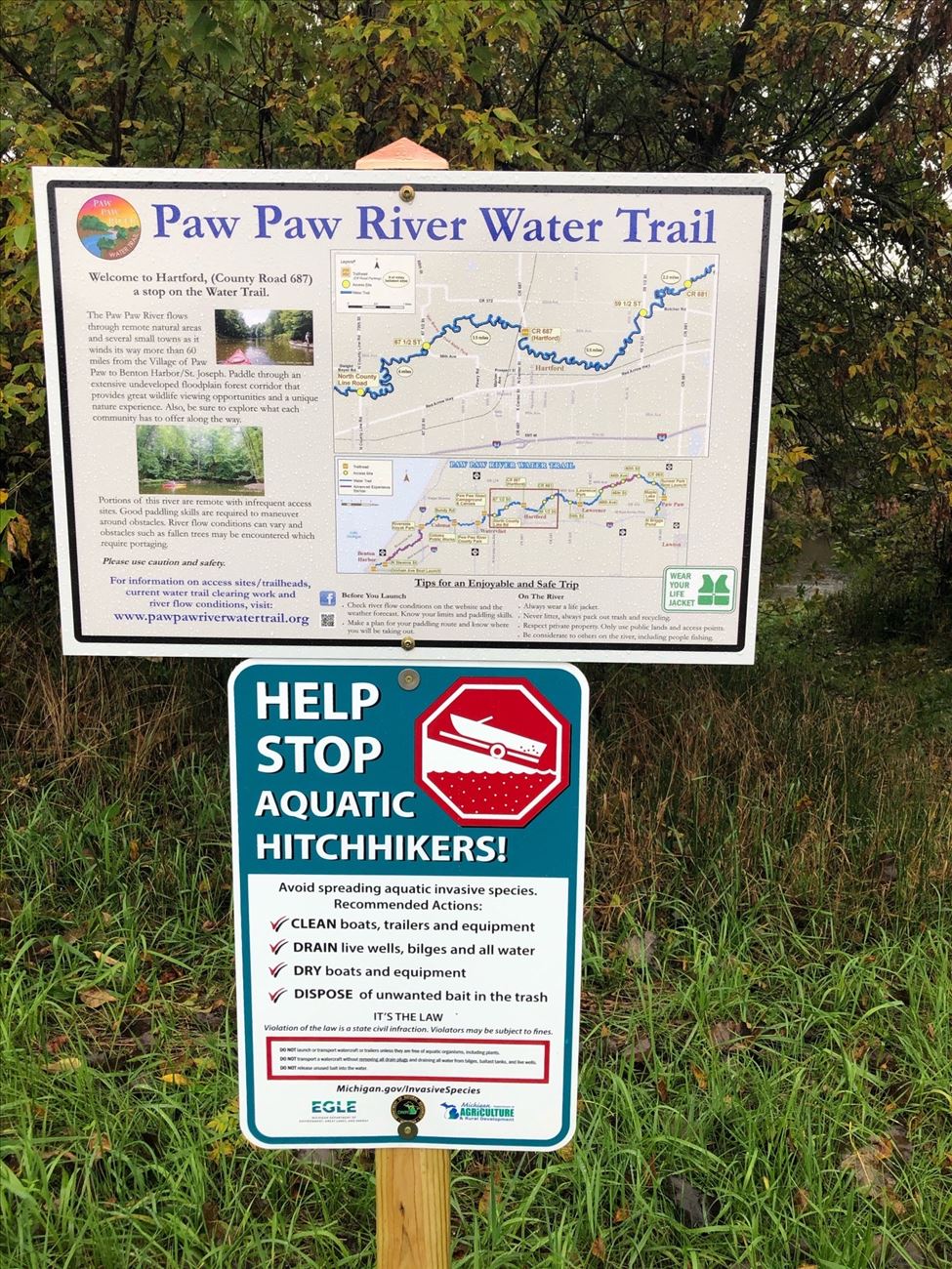 Hartford Trailhead Sign