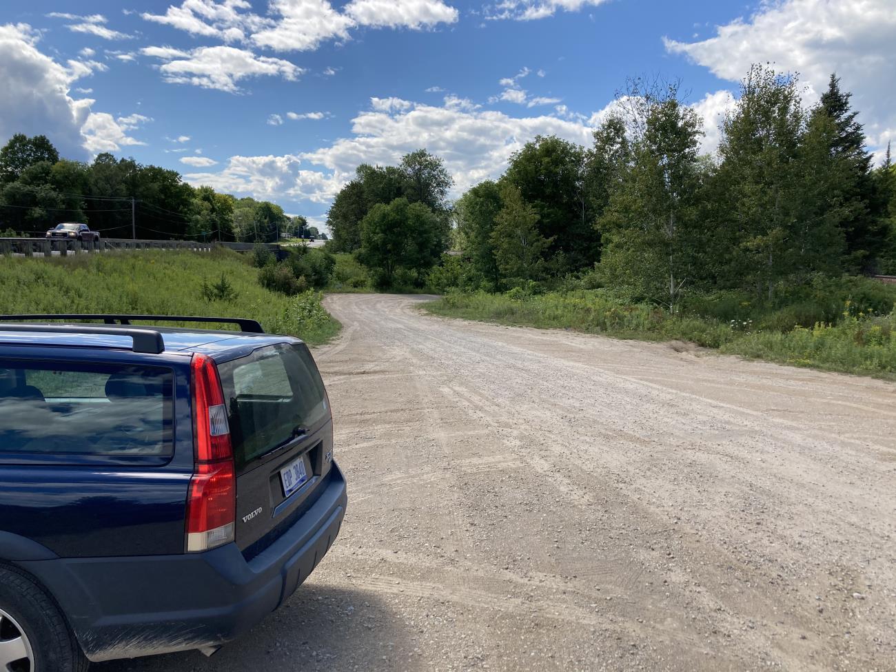 Parking area off US-2 Bridge