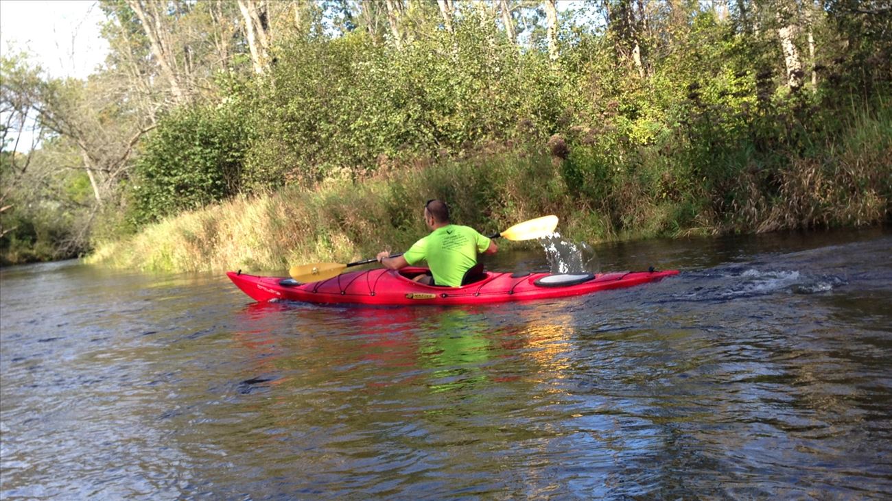 Paddler on the White River