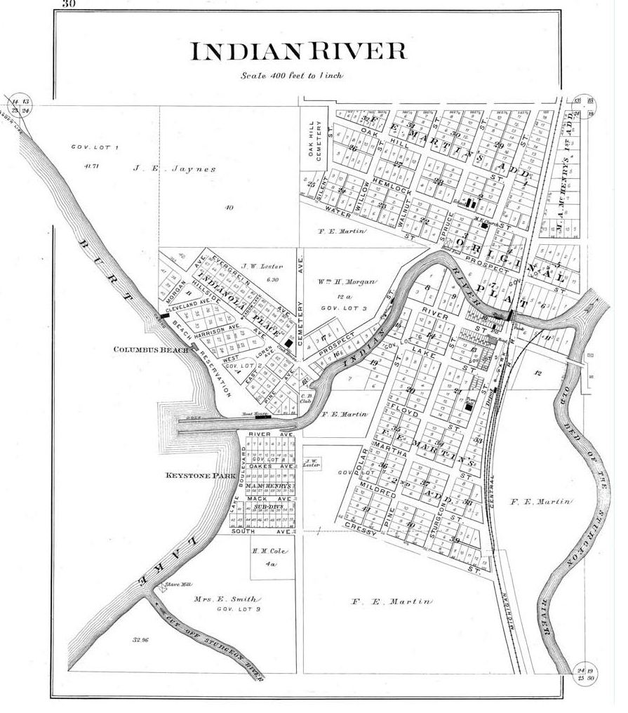 1892 plat of Indian River