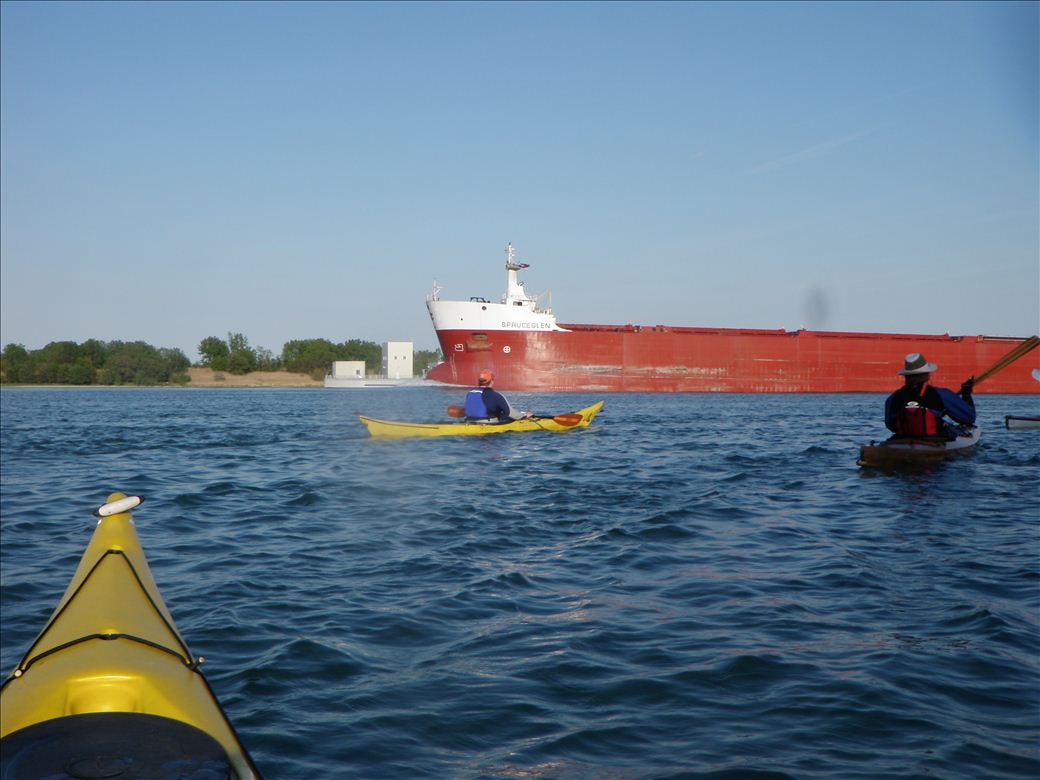 (you can see the freighters up close)