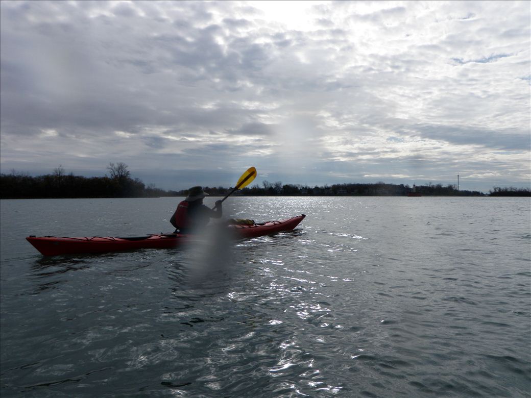 paddling down the Livingstone Channel past Bob-lo island