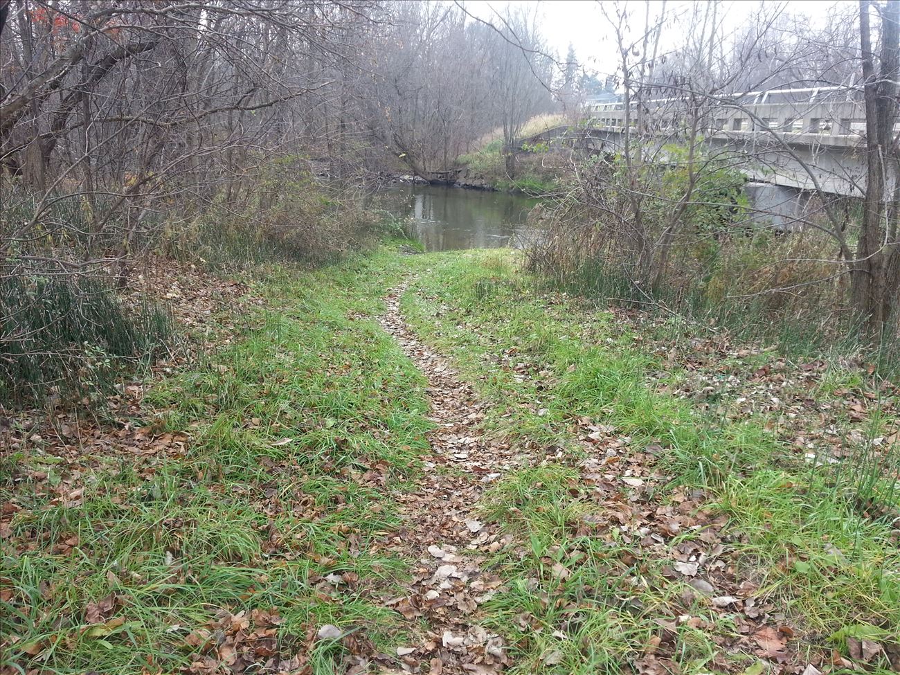 Path from parking area down to river