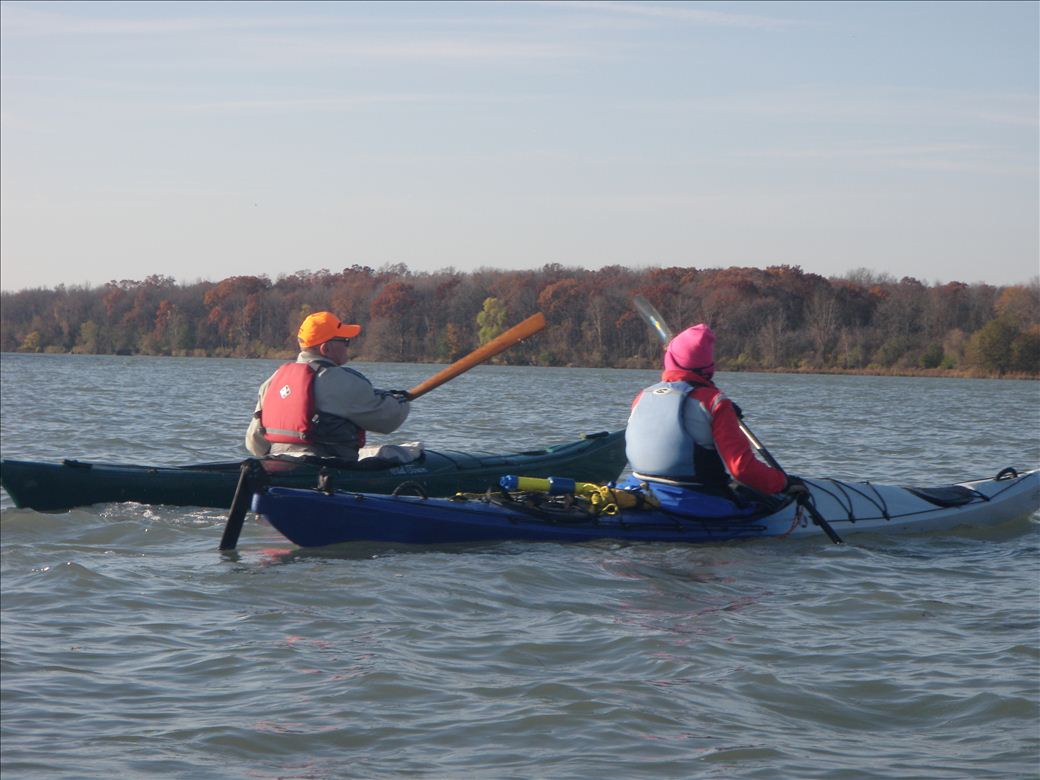 Paddling beside Humbug Island