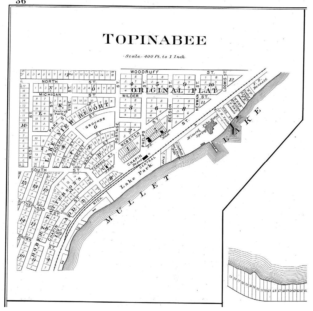 1892 plat of Topinabee